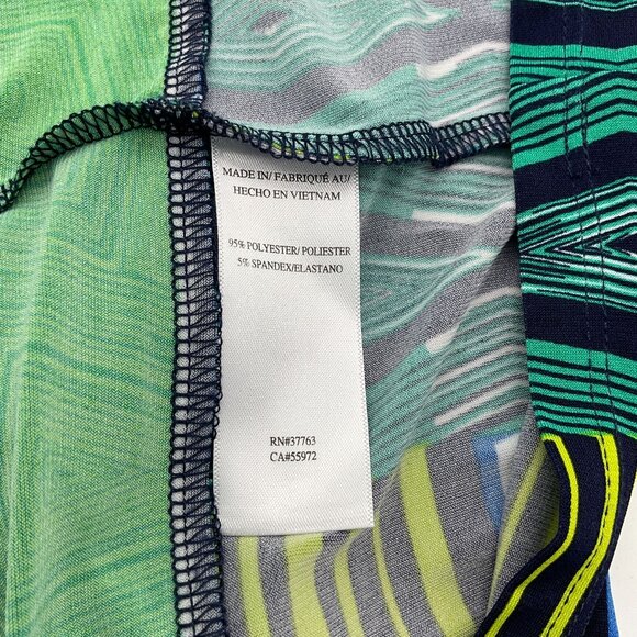 Laundry by Shelli Segal Cap Sleeve Geometric Print Stretch Shift Dress Small - Picture 5 of 7